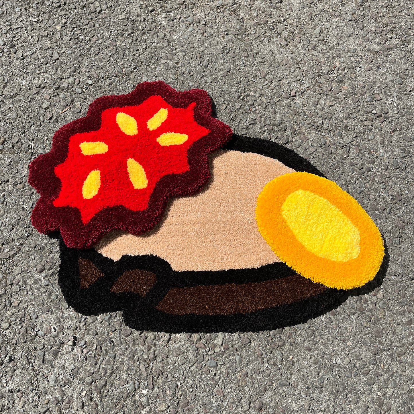 Erdbeermarmeladebrot mit Honig Teppich