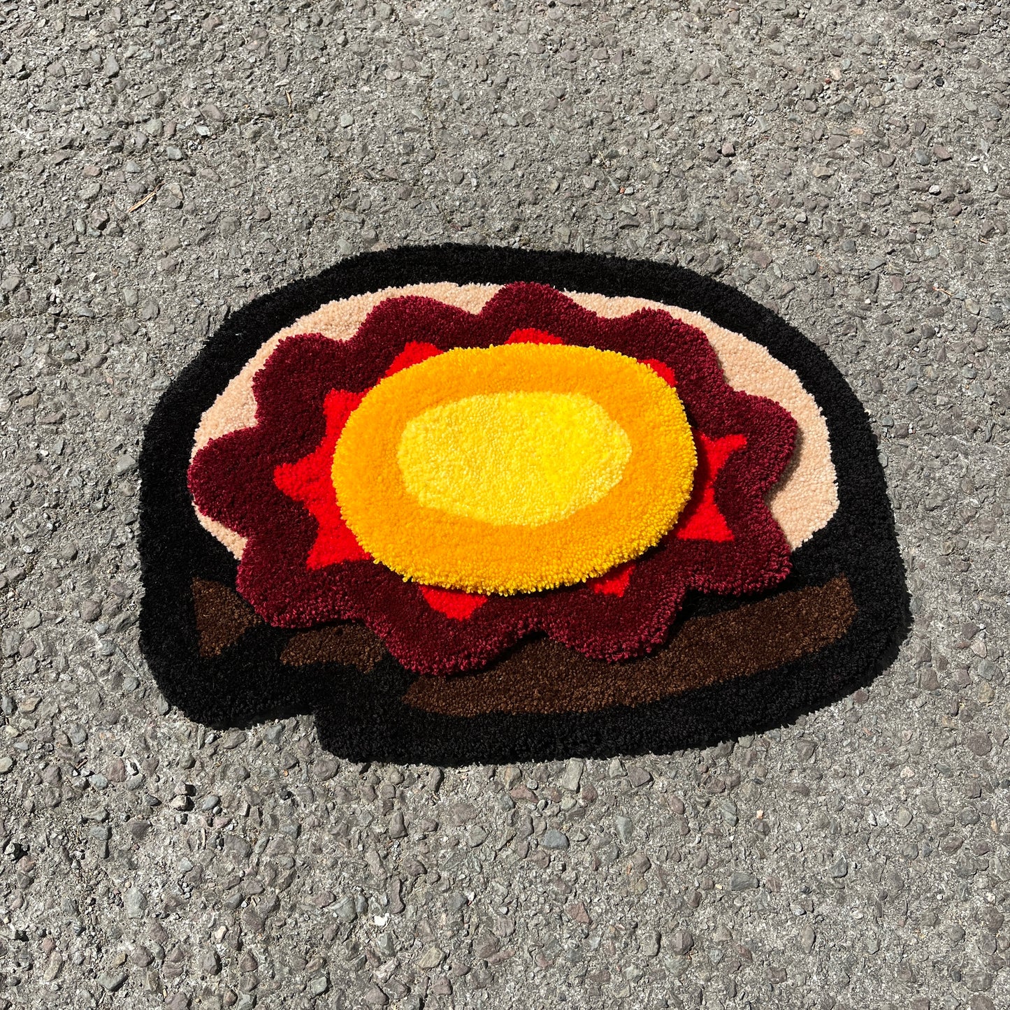 Erdbeermarmeladebrot mit Honig Teppich