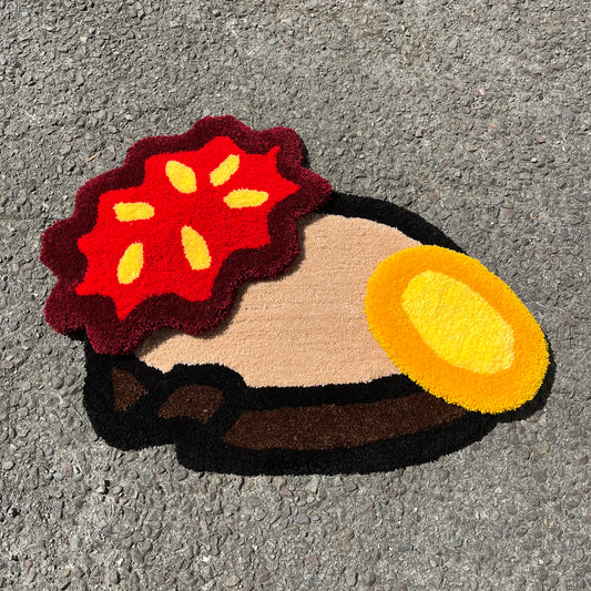 Erdbeermarmeladebrot mit Honig Teppich