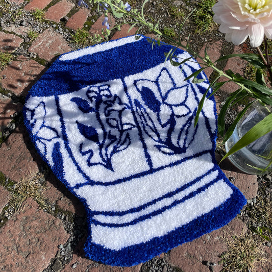 Lilien Vase Teppich groß